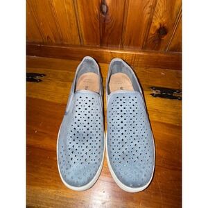 Sonoma Women's‎ Slip On Sneakers Casual Comfort Shoes Blue Perforated